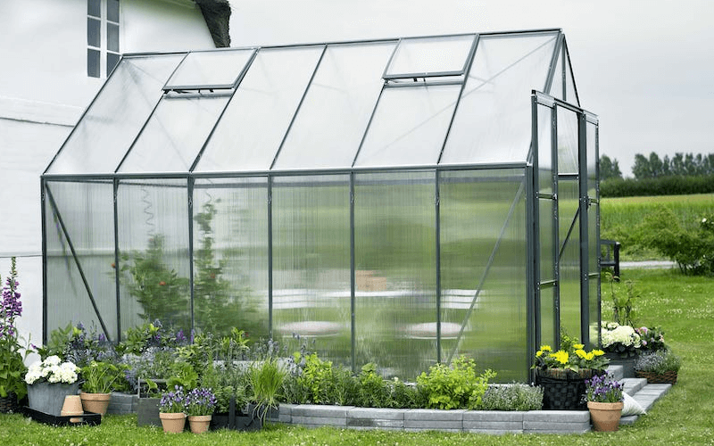 Växthus Halls Universal 9,9 kvm grön